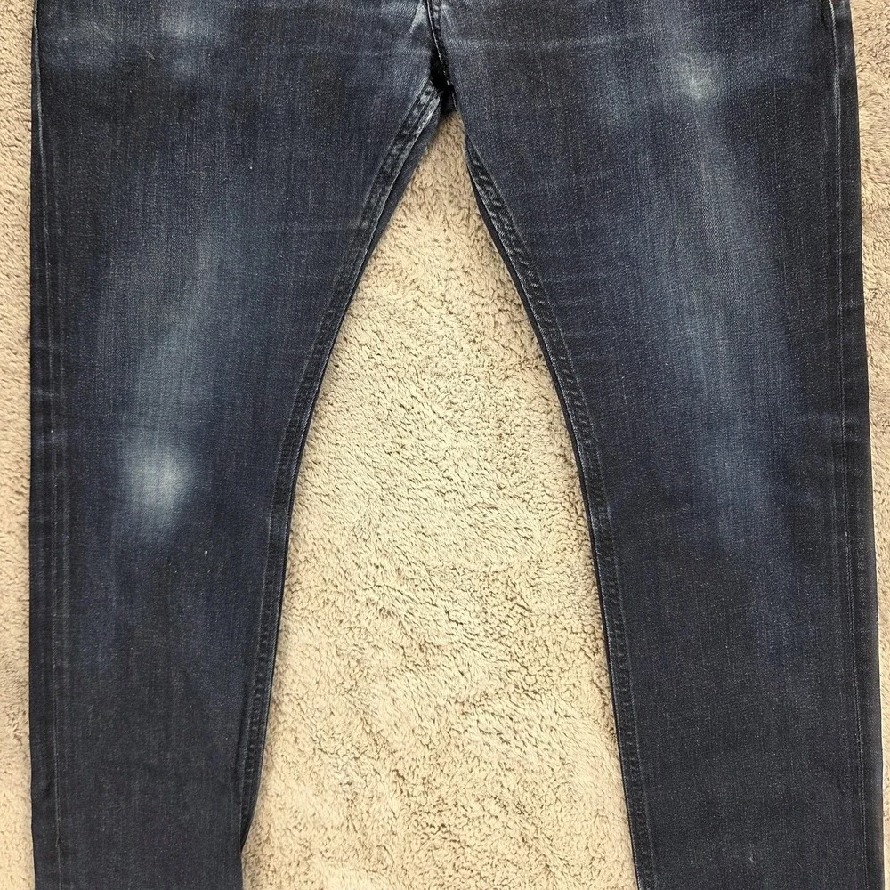 Diesel Jeans Mens 32x30 Blue Thavar Slim Skinny Dark Wash Stretch 0607A